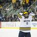 Michigan freshman center Justin Selman reacts to a referee denying a goal in the game against Windsor on Tuesday. Daniel Brenner I AnnArbor.com